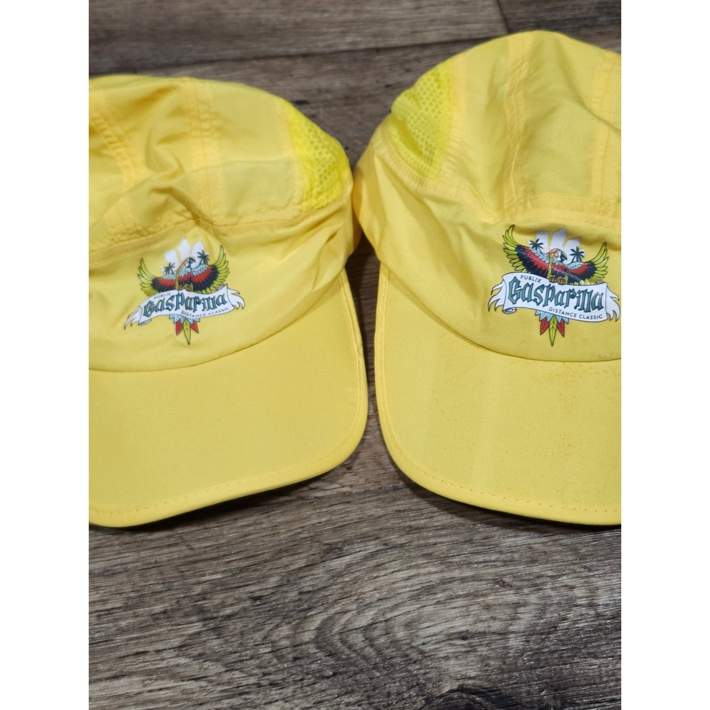 Gasparilla hat yellow Distance Classic Running Hats Tampa 2026 Race Cap lot of 2